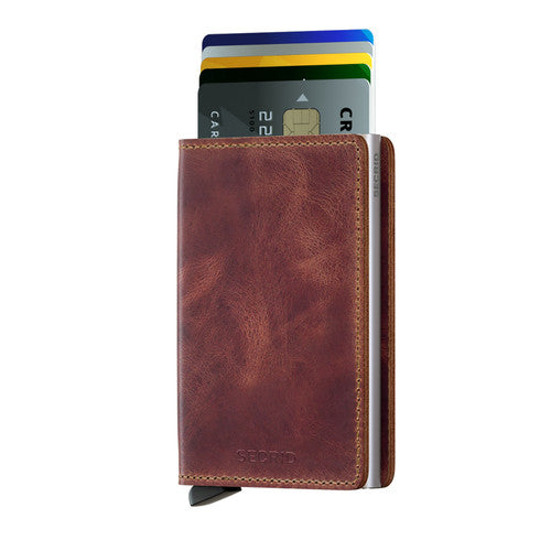 Secrid Slimwallet Vintage Brown-Silver  SV