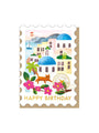 Card - Birthday Stamp Globe01