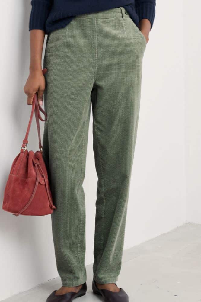 Seasalt Cord Trethorne Trouser Dusky Green