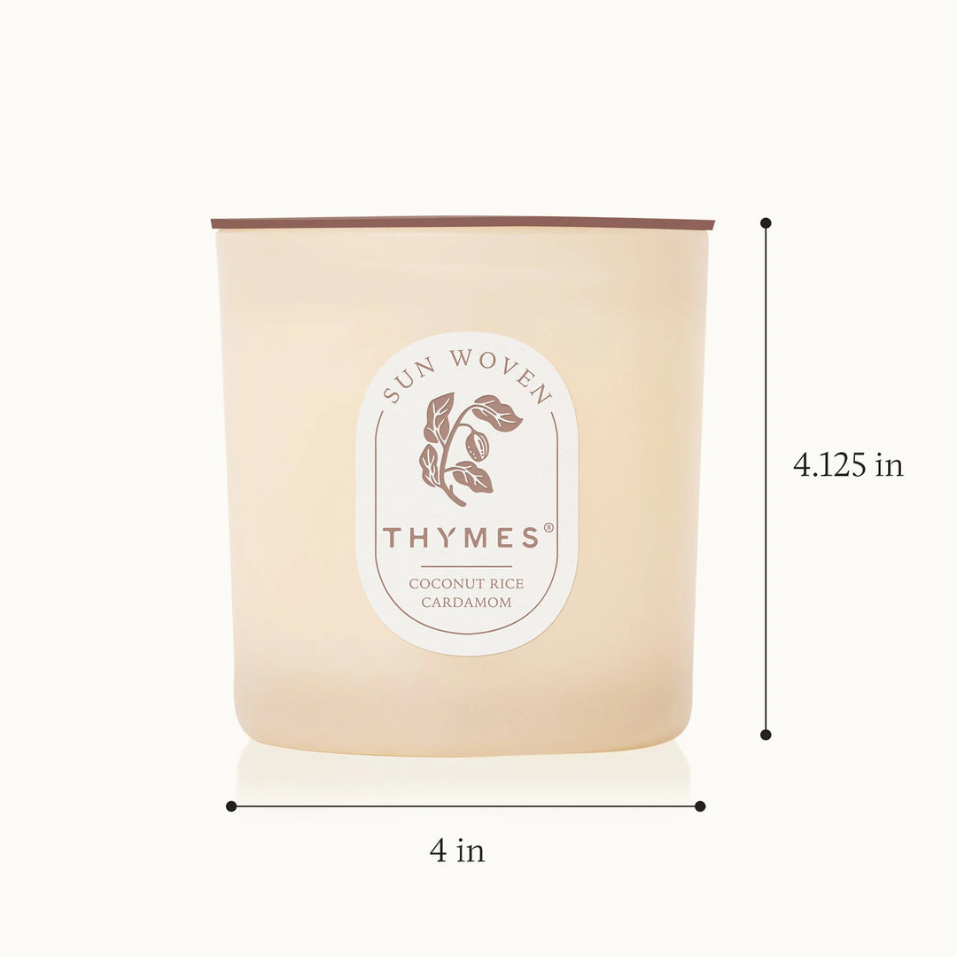 Thymes The Hours Edit 2 Wick Candle  -  Sun Woven