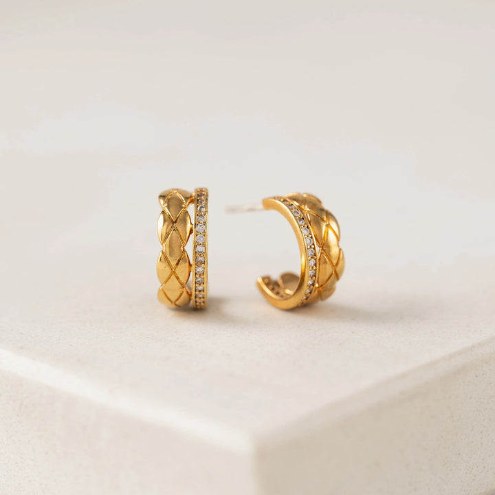 Lover's Tempo Solana Double Huggie Hoop Earrings - Gold*