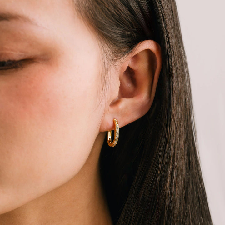 Lover's Tempo Solona Paperclip Hoop Earring Gold