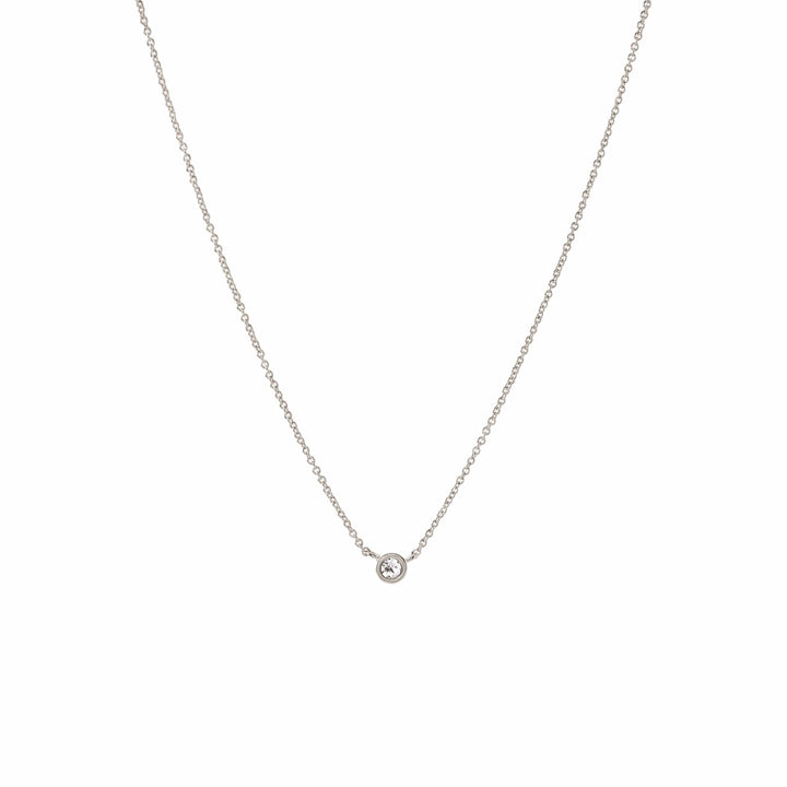 Lover's Tempo Solitaire Necklace - Silver