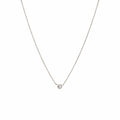 Lover's Tempo Solitaire Necklace - Silver