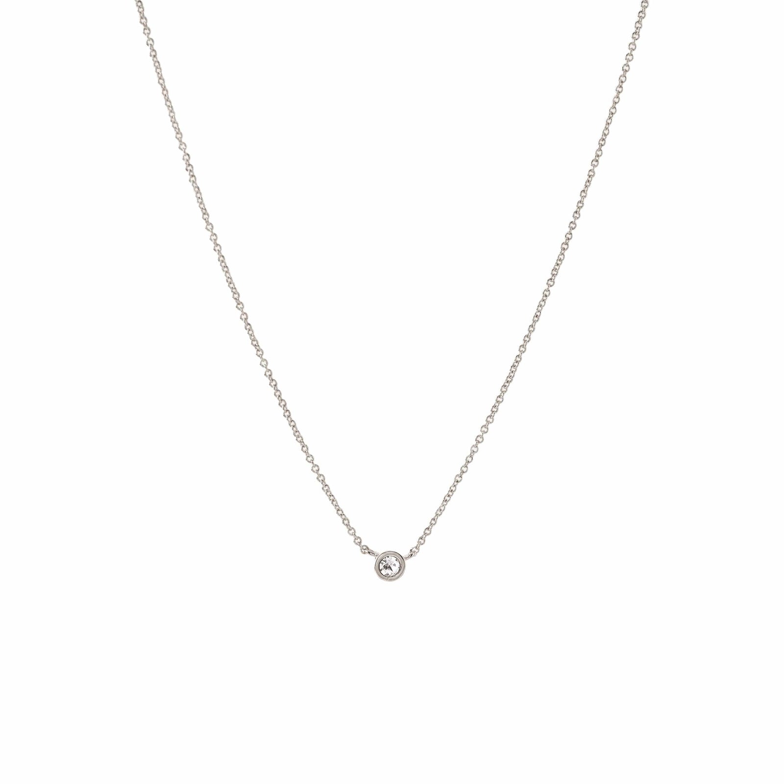 Lover's Tempo Solitaire Necklace - Silver