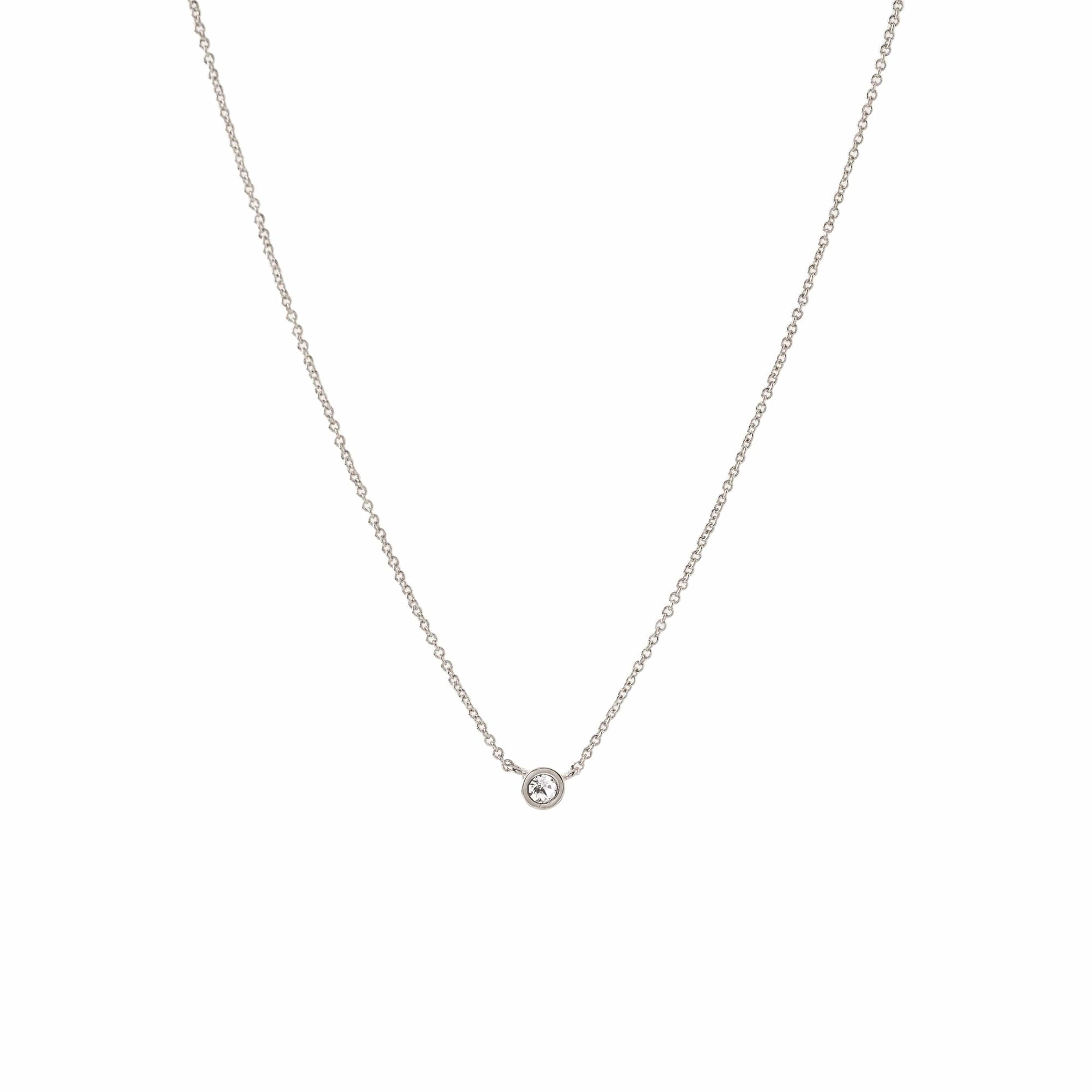 Lover's Tempo Solitaire Necklace - Silver