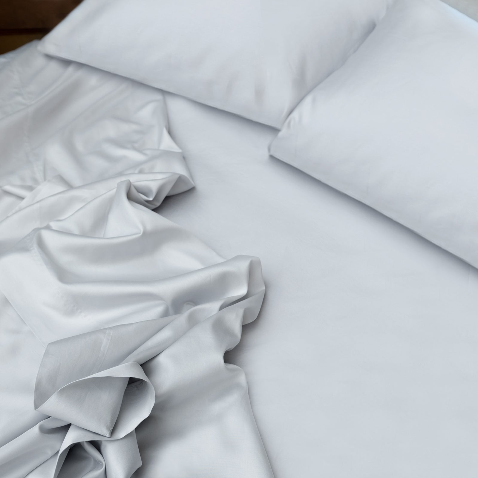 St. Geneve Porto White Sateen Sheet Set