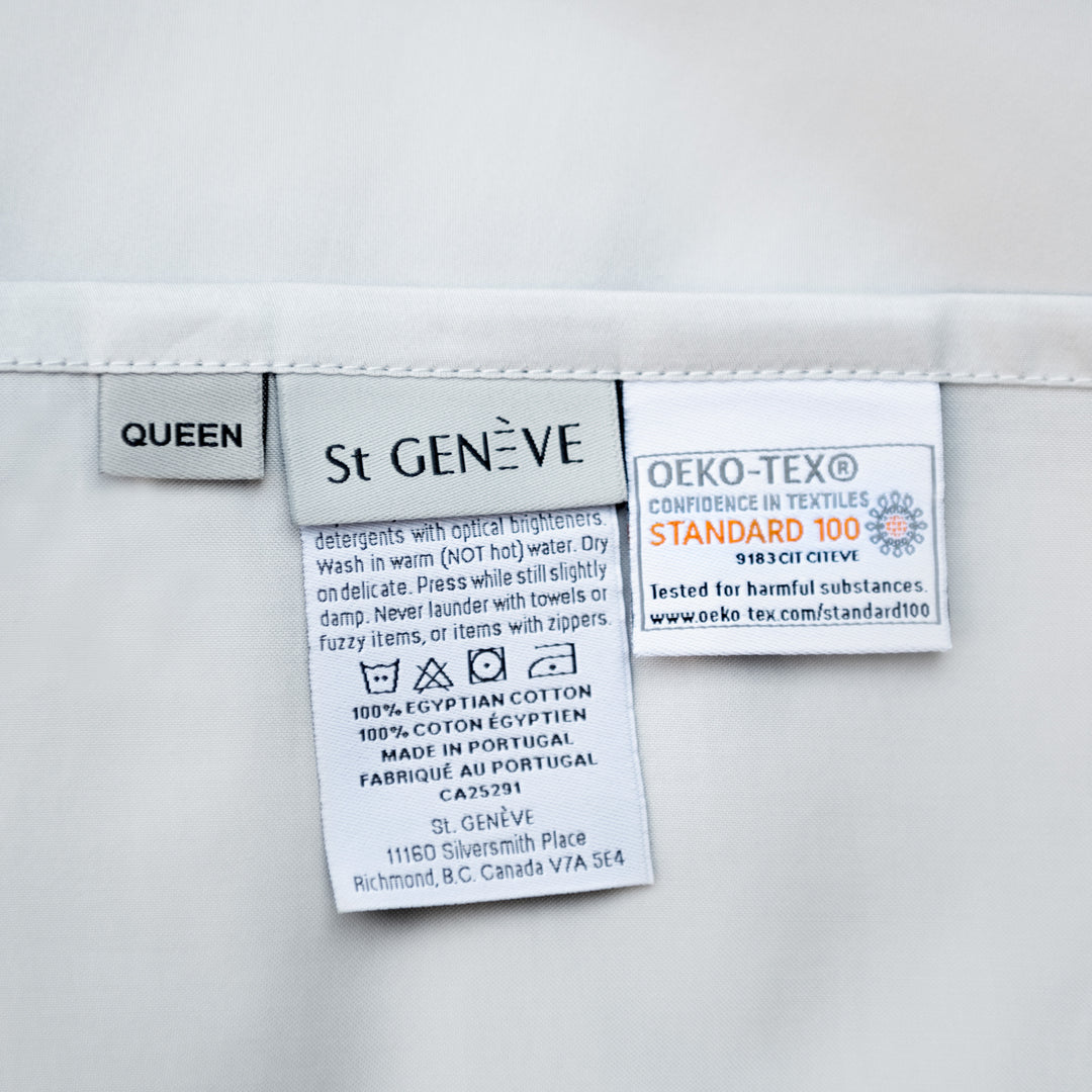 St. Geneve Porto White Sateen Sheet Set