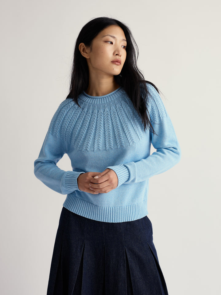 Seasalt Stone Chat Sweater  -  Spring Sky