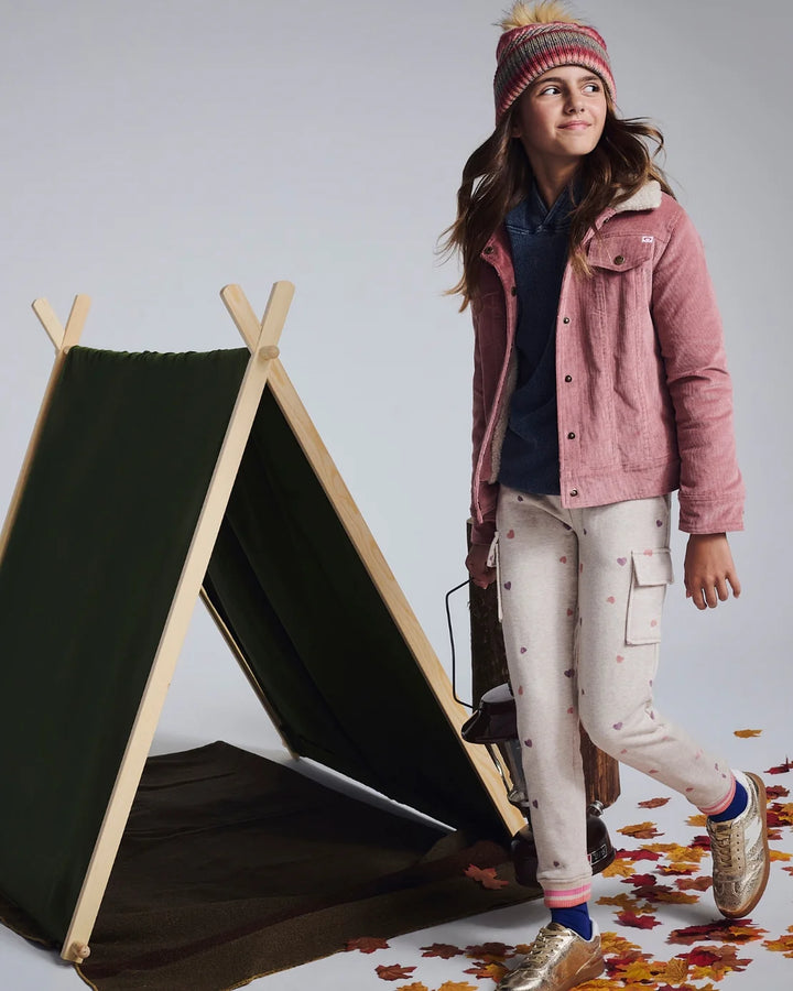 Appaman Girls Cozy Cargo Jogger   G2CCJ-HOM   Heather Oatmeal