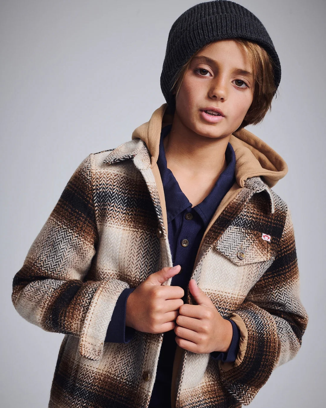 Appaman Glen Hooded Shirt   G9GHS-LMP   Lumber Plaid
