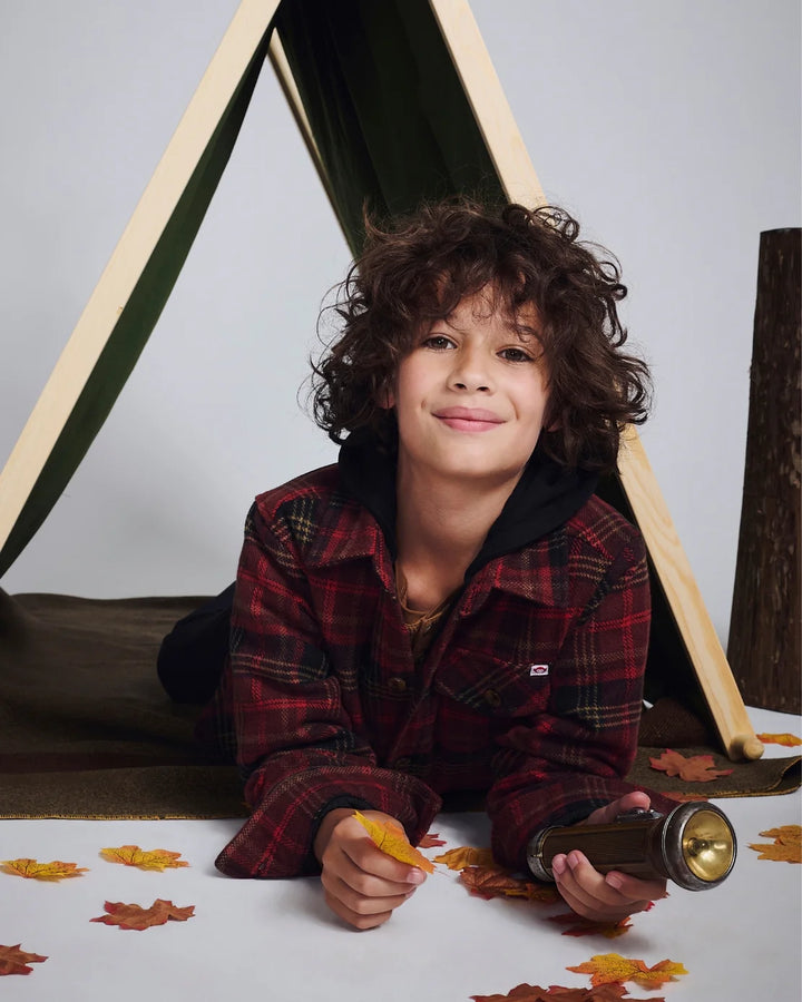 Appaman Boys Glen Hooded Shirt   G9GHS-RAB   Red & Black Plaid