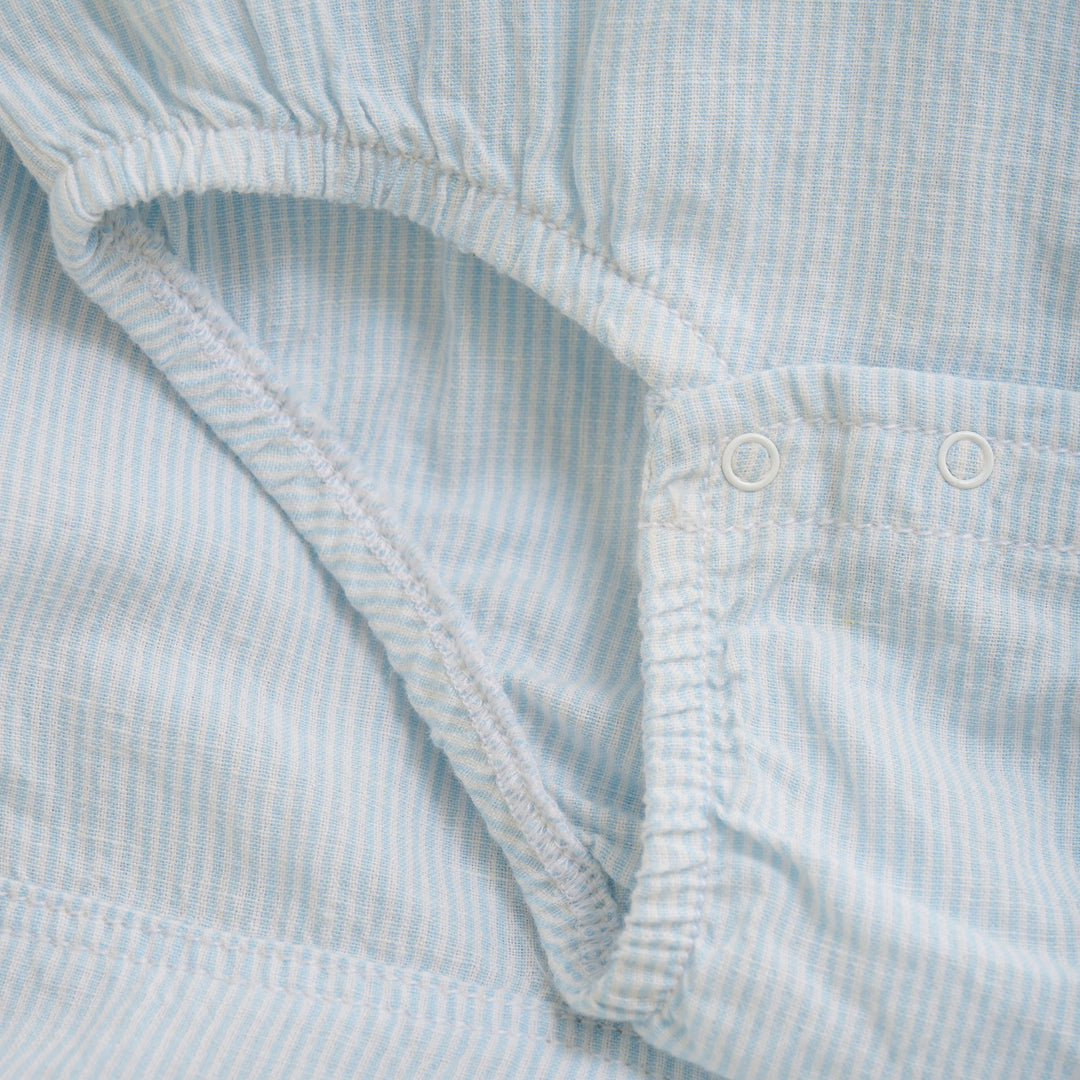 Minymo Baby Boy Linen Short Sleeve Bodysuit   113945-7112