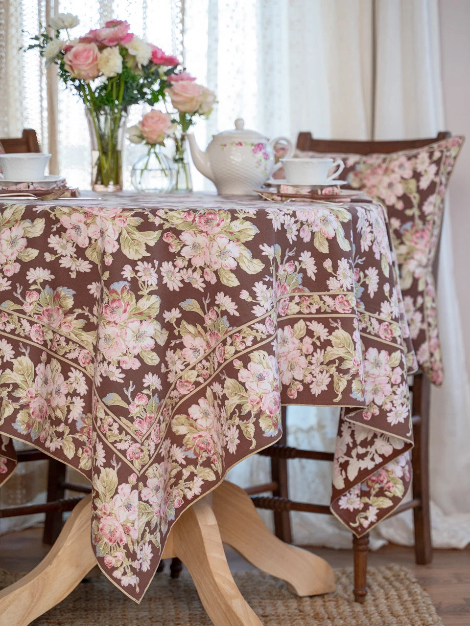 April Cornell Apple Blossom Nutmeg Table Linen Collection