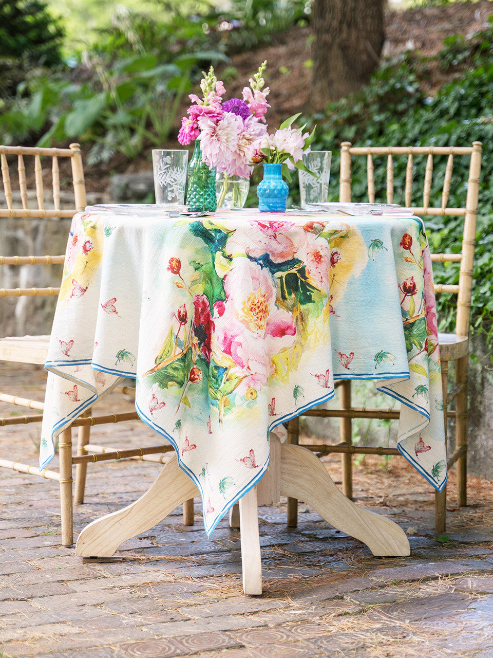 April Cornell Peony Watercolour Tablecloth