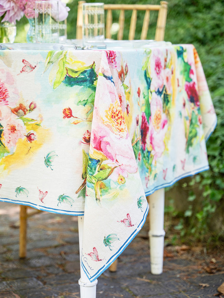 April Cornell Peony Watercolour Tablecloth