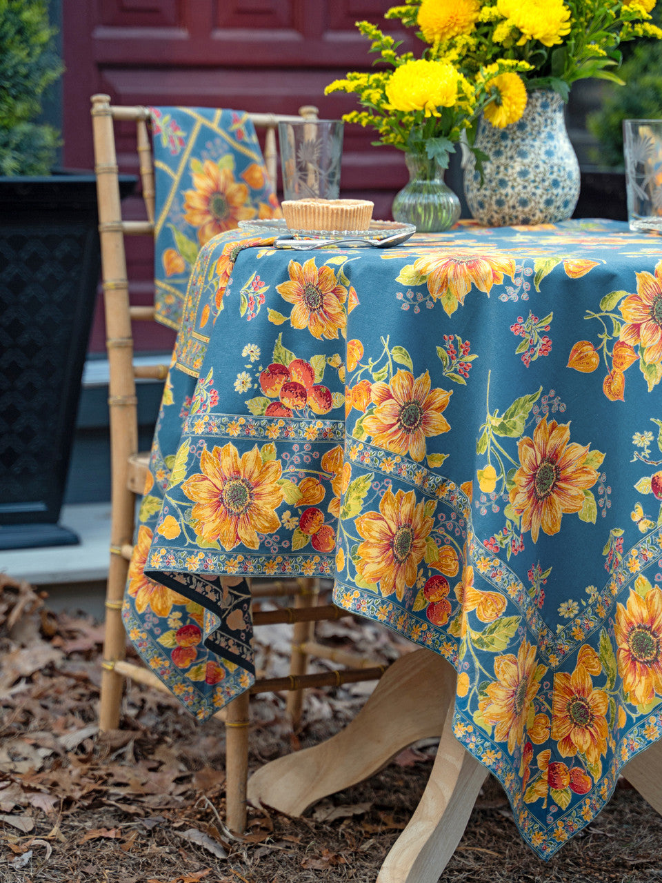 April Cornell Prairie Tablecloth - Teal