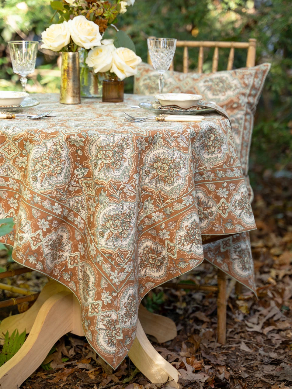 April Cornell Timeless Tapestry Table Linen Collection - Maple