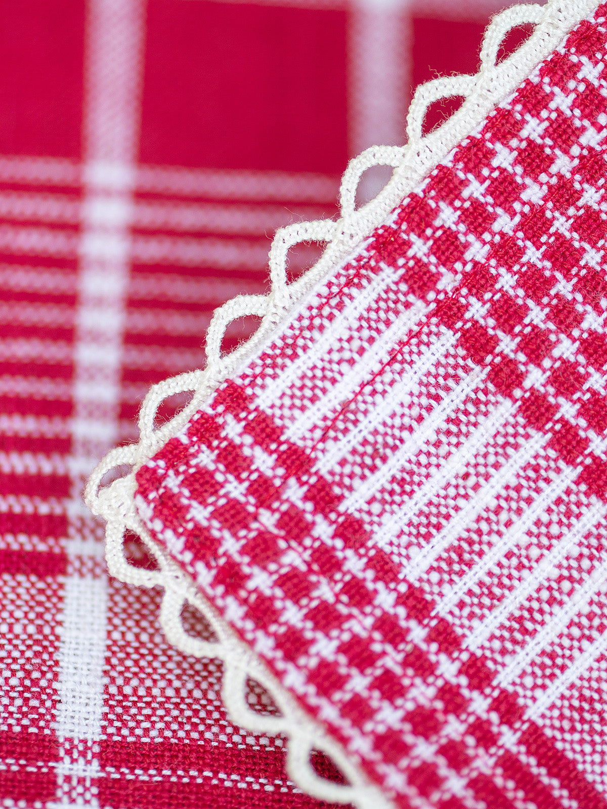 April Cornell Bar Harbor Plaid Red Collection