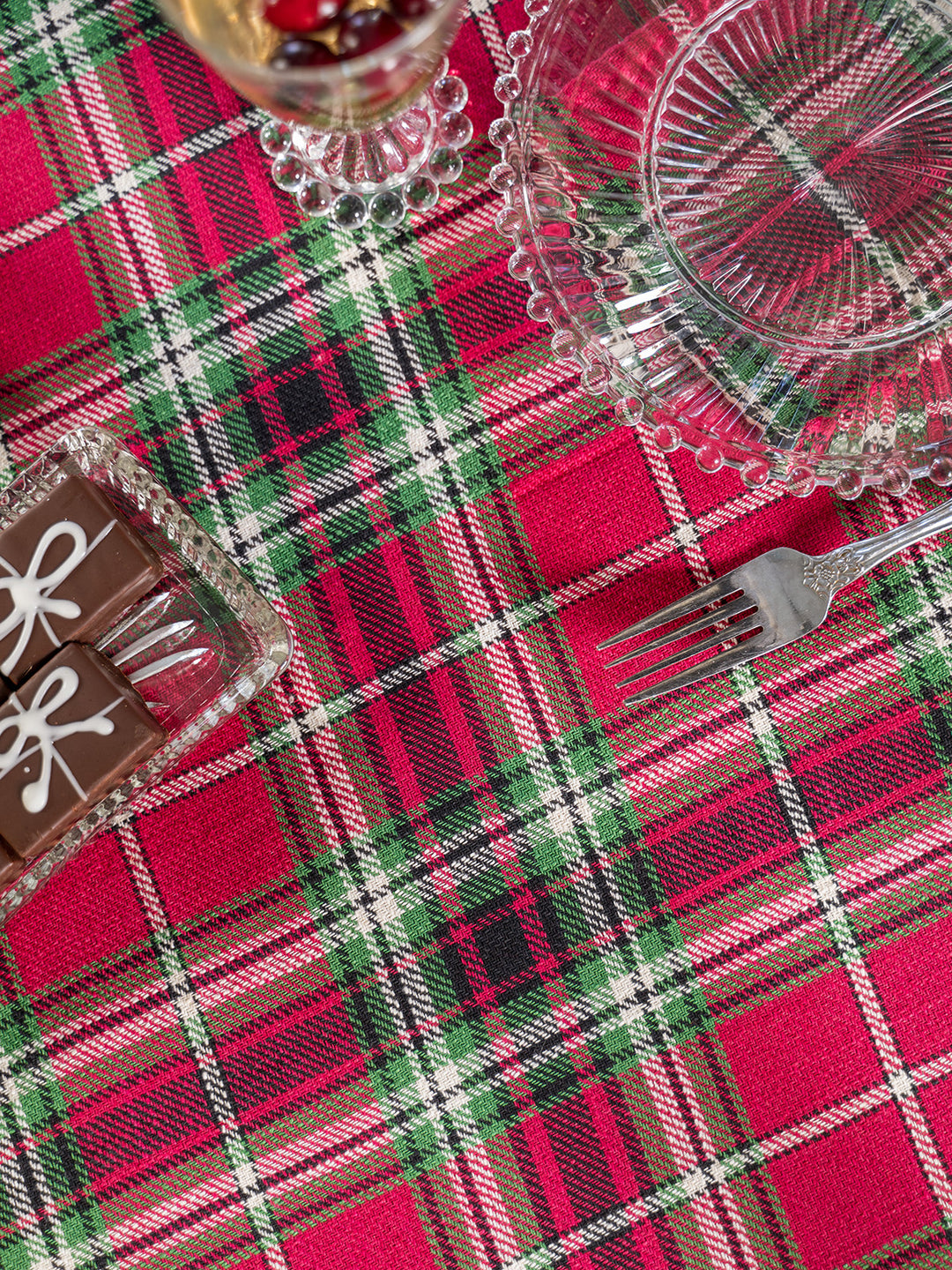 April Cornell Tartan Plaid Table Linens