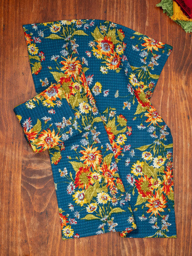 April Cornell Marguerite Tea Towel - Teal