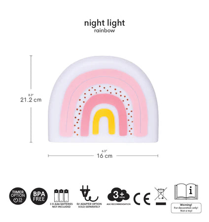 Little Lovely Night Light  -   Rainbow