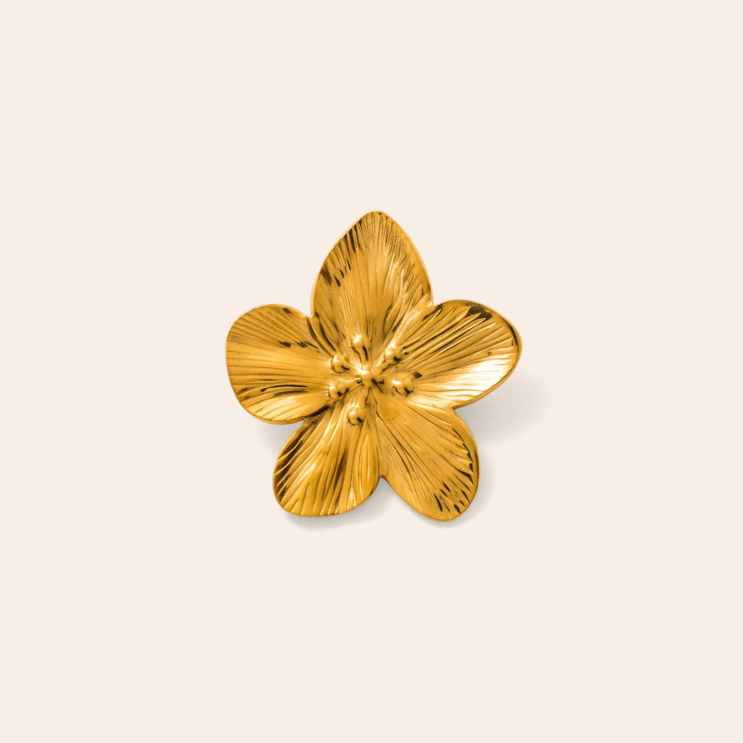 Lovers Tempo Textured Flower Brooch