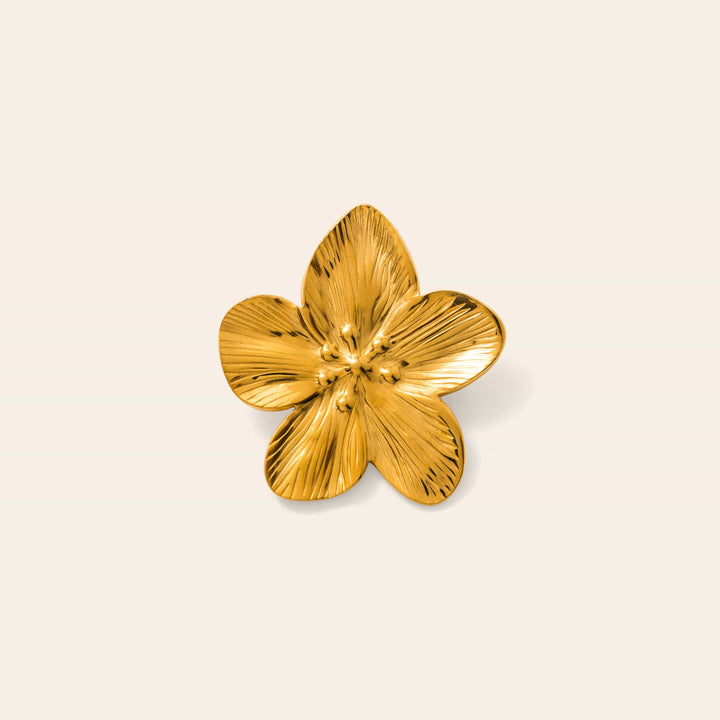 Lovers Tempo Textured Flower Brooch