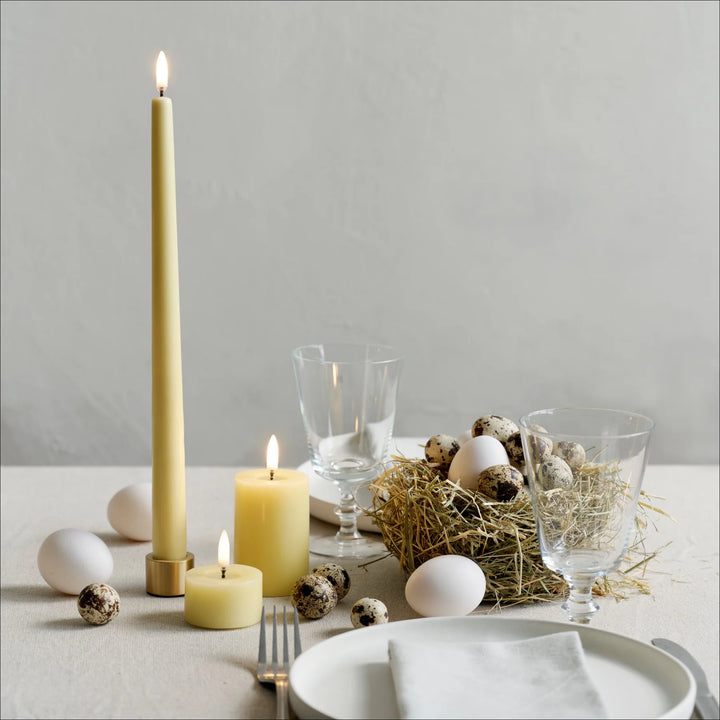 Uyuni Taper Candle Holder Set/2 Matte Brass