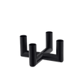 Uyuni Matrix Mini Taper Candleholders and Connectors -  Matte Black