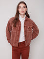 Charlie B Washed Out Corduroy Jacket C6252 Cinnamon