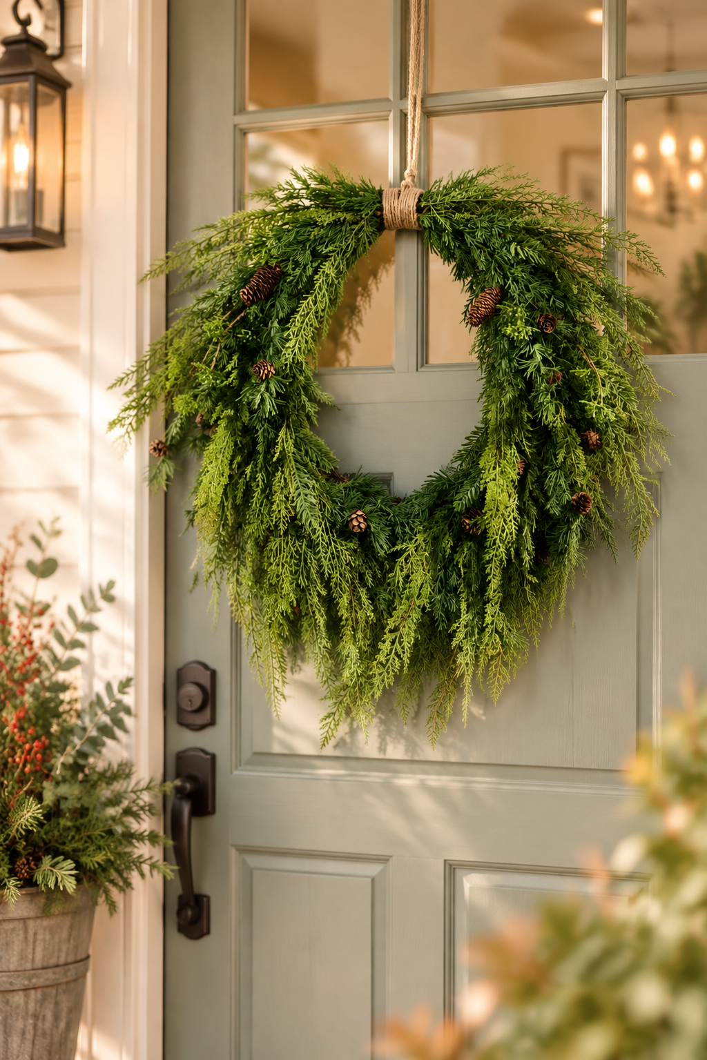 Raz 27" Cedar & Mini Pincone Wreath