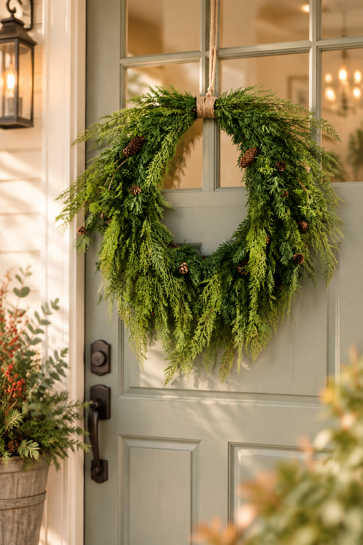 Raz 27" Cedar & Mini Pincone Wreath