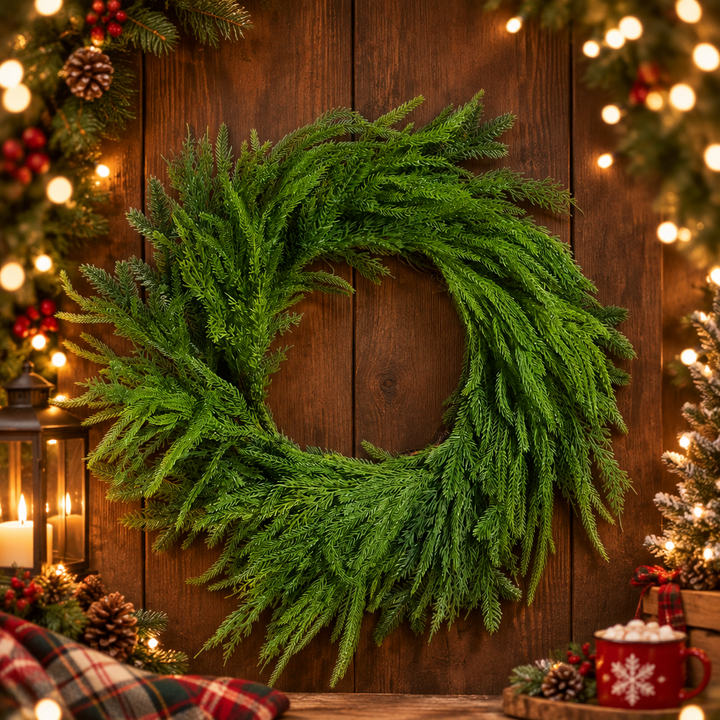 Raz 24" Mixed Cedar Wreath  W4511742