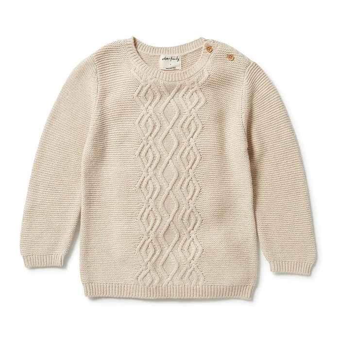 Wilson & Frenchy Baby Cable Knit Sweater  WF2384  Oatmeal