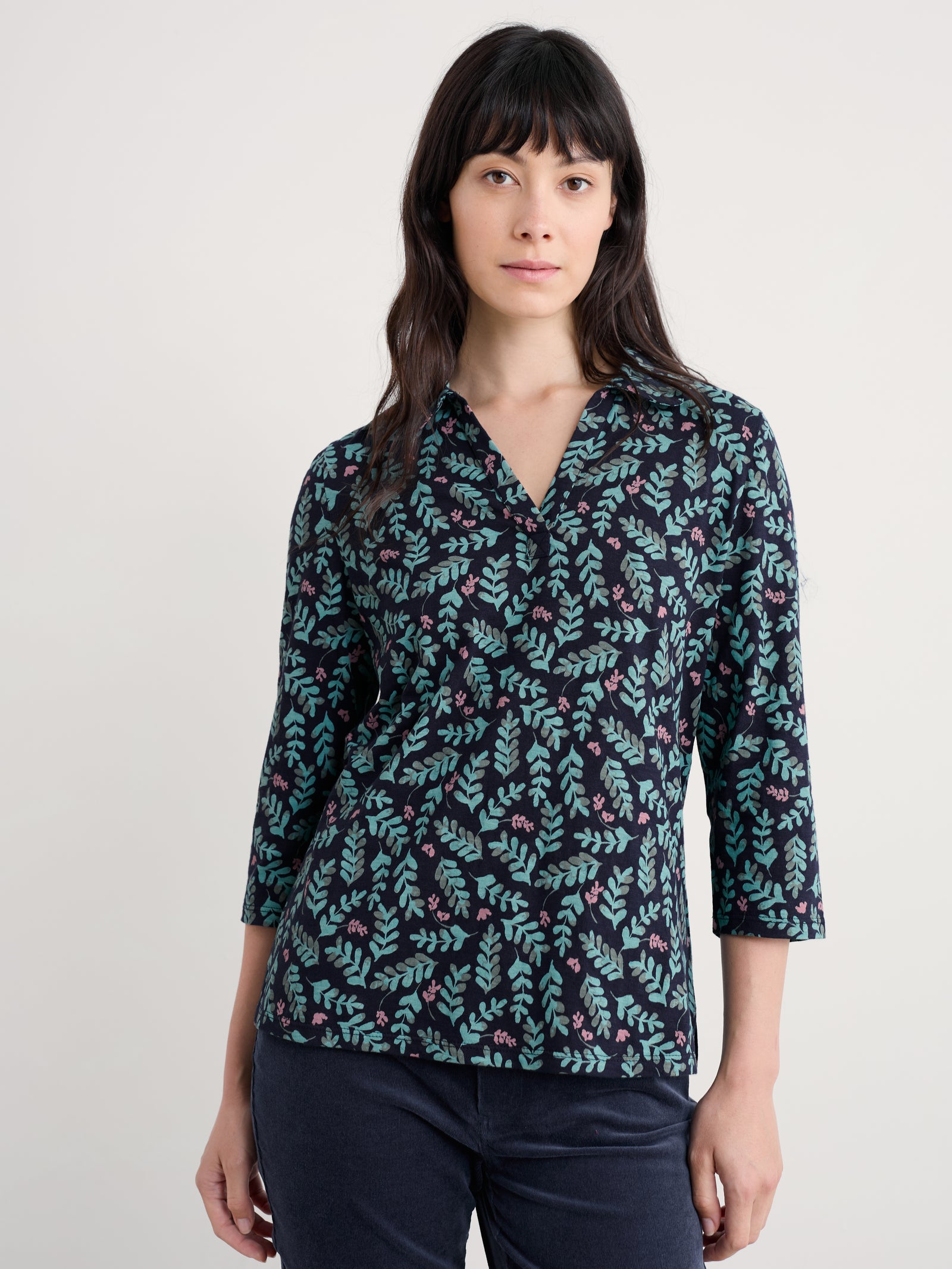 Seasalt Wavecrest Top - Indigo Leaf