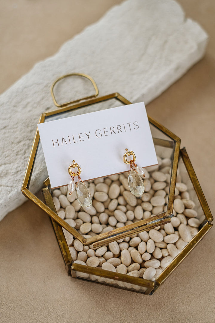 Hailey Gerrits Jupiter Stud Earring  - Green Amythyst