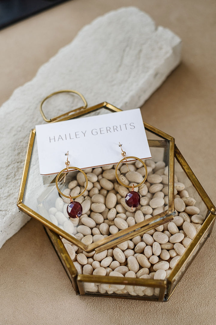Hailey Gerrits SS26 Rhea Earring - Garnet