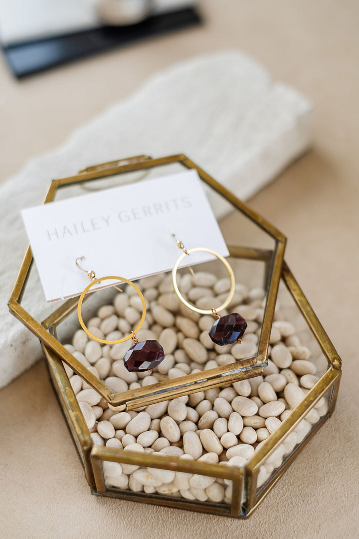 Hailey Gerrits SS26 XL Rhea Earring - Garnet