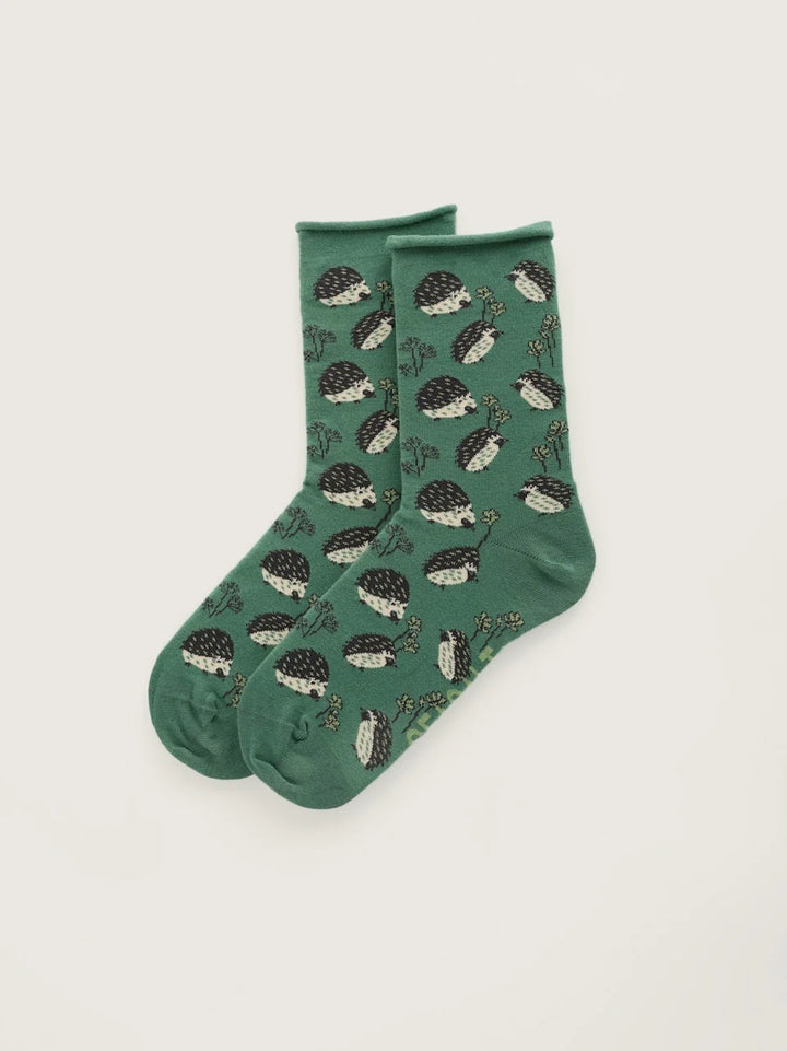 Seasalt Bamboo Arty Socks  38353  Hedgehog Garden Dried Basel