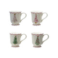 Creative Coop Holiday Footed Mugs XS8494