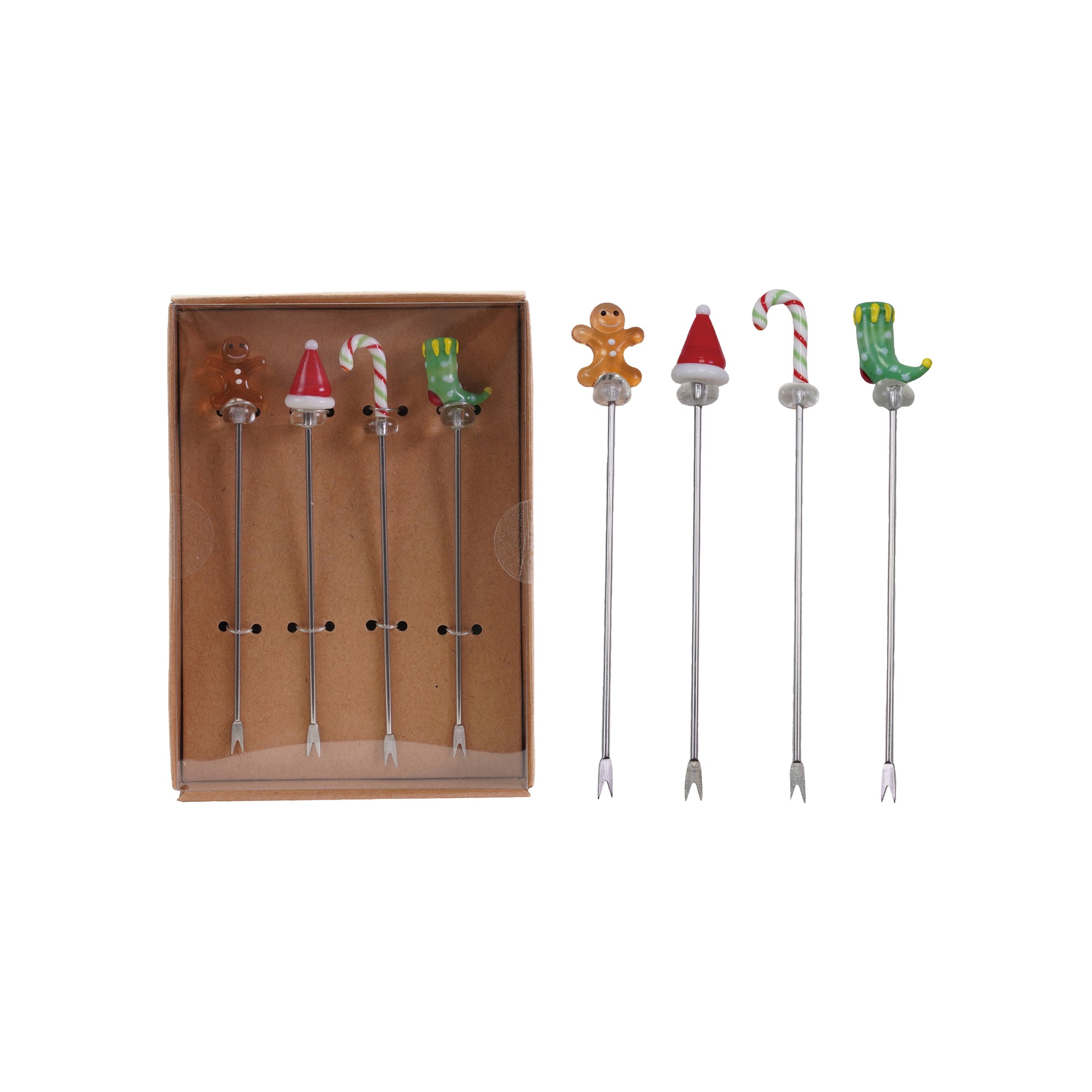 Creative Coop Holiday Icon Cocktail Picks XS8734