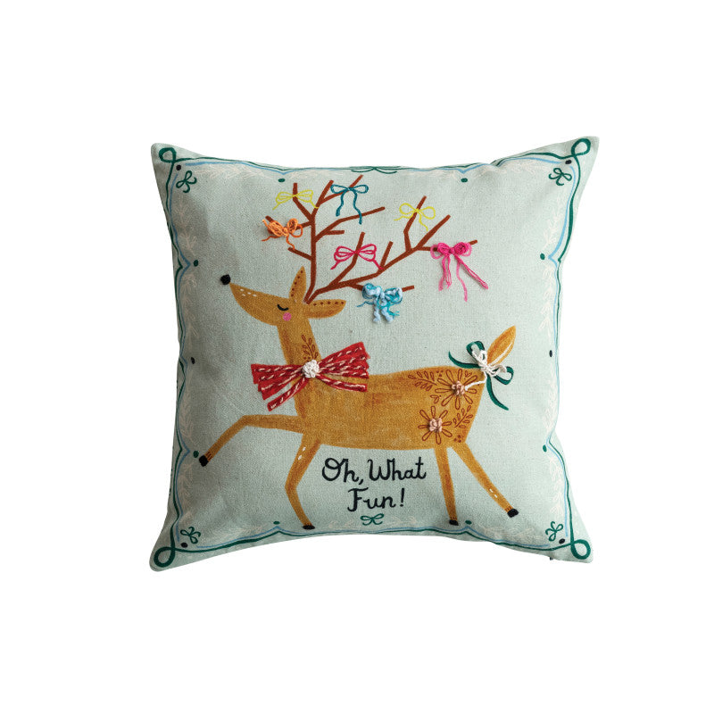 Creative Coop Reindeer Cushion XT1353