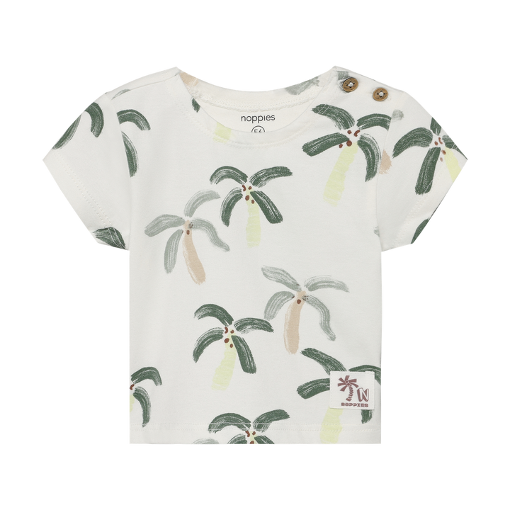 Noppies Baby Boy Short Sleeve Tee   6430013-1021   Egret
