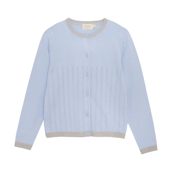Creamie Girls Cardigan with Silver Trim  822572-7749  Powder Blue *