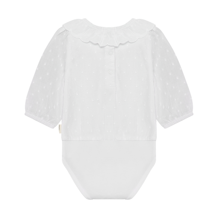 Minymo Baby Girl Bodysuit With Lace Collar   114382-1450