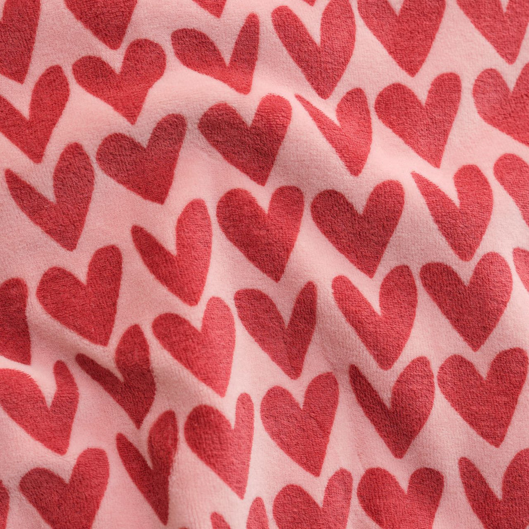 Daily Seven Girls Velour Heart Print Crewneck   930285-5013 **