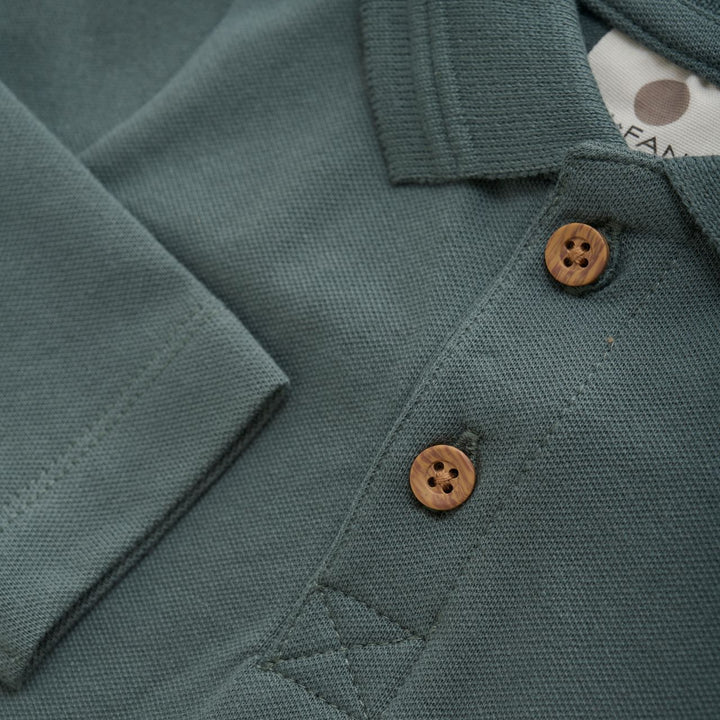 Enfant Baby Boy Long Sleeve Onesie Polo Style   215352-9751