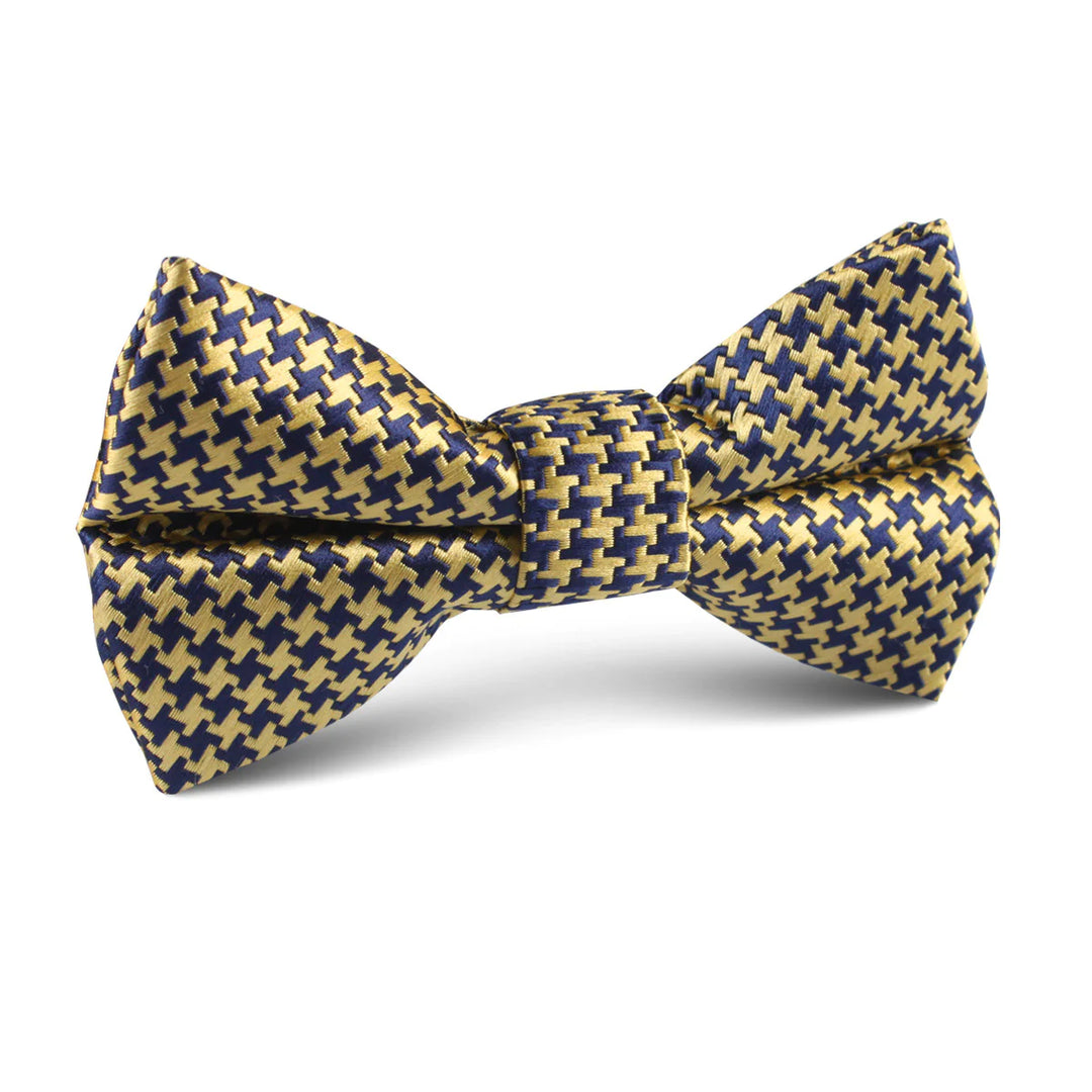 Appaman Navy/Gold Houndstooth  Bow Tie *