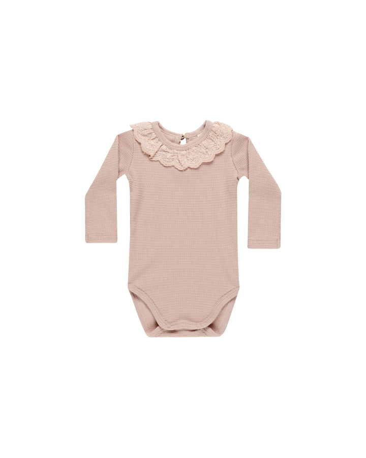Quincy Mae Baby Girl Ruffle Collar Bodysuit  QM510RUMZ   Blush